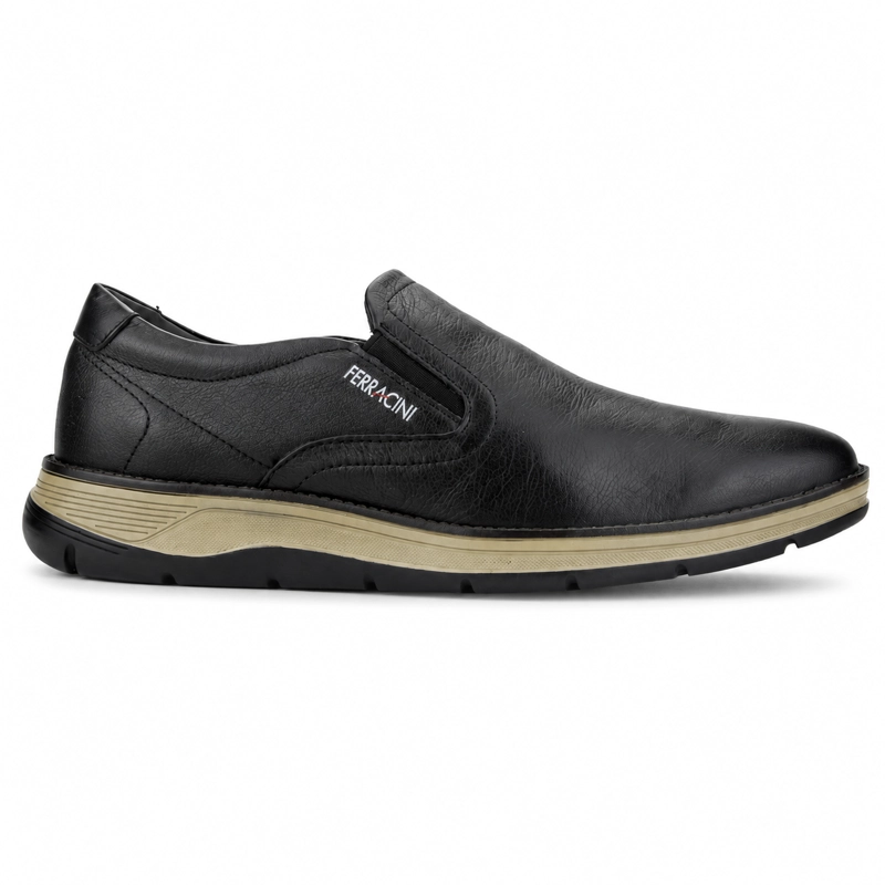 ZAPATO FERRACINI HOMBRE 5545 FLUENCE NEGRO CASUAL - 1