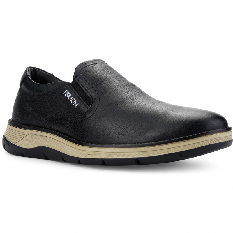 ZAPATO FERRACINI HOMBRE 5545 FLUENCE NEGRO CASUAL - 3