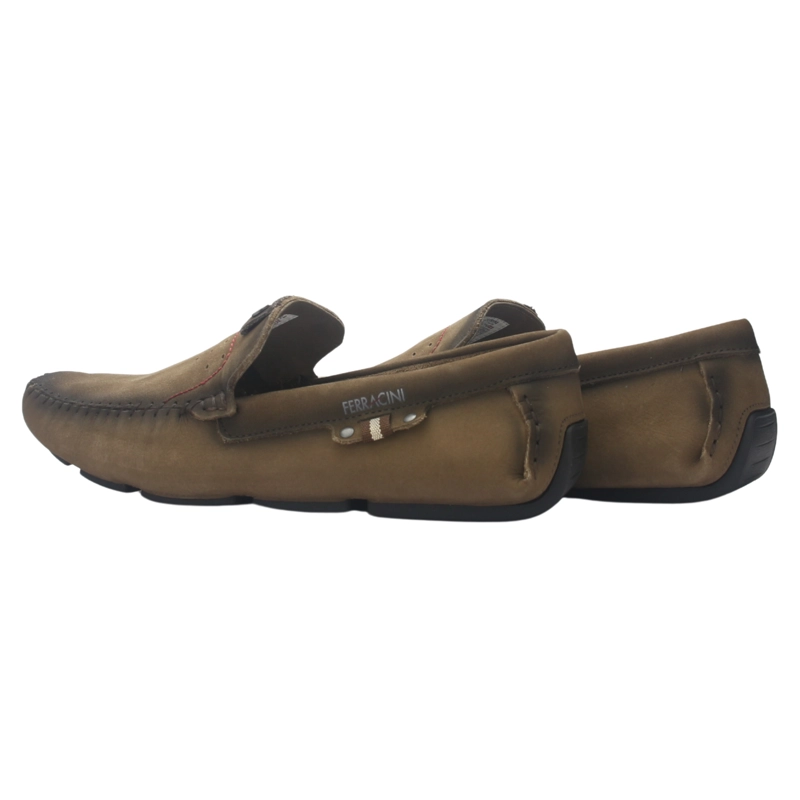 MOCASIN FERRACINI HOMBRE 2774 MALI GRIS CASUAL - 8