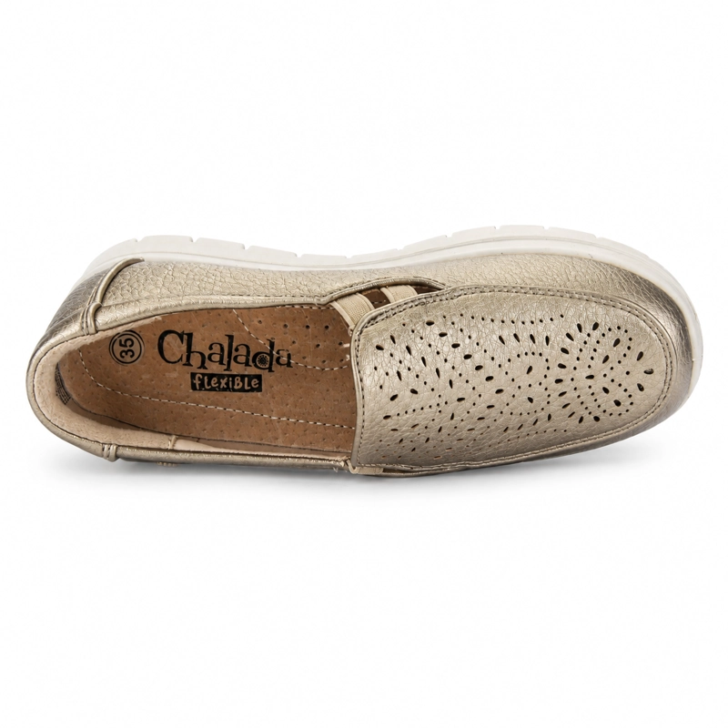 ZAPATO DORADO MUJER CASUAL CHALADA FINEST - 5