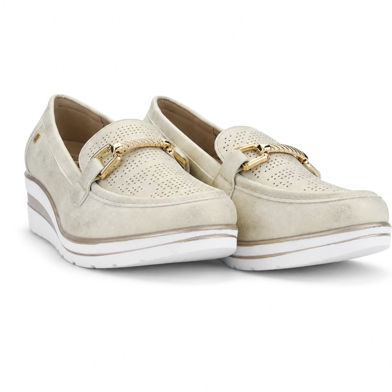MOCASIN DORADO MUJER CASUAL CHALADA ZLAT - 6