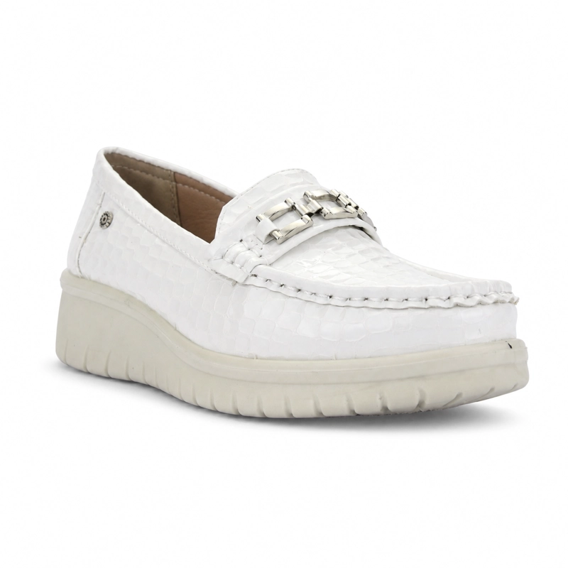 MOCASIN BLANCO MUJER CASUAL CHALADA RIOJA - 3