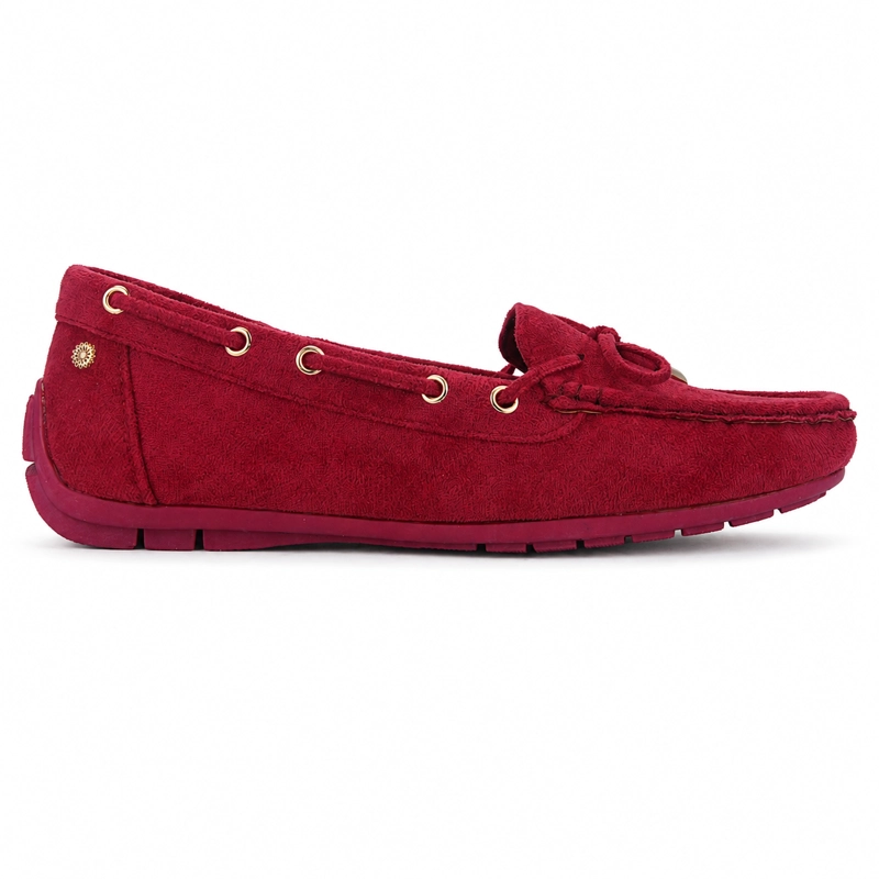 MOCASIN ROJO MUJER CASUAL CHALADA NAUTICO - 1
