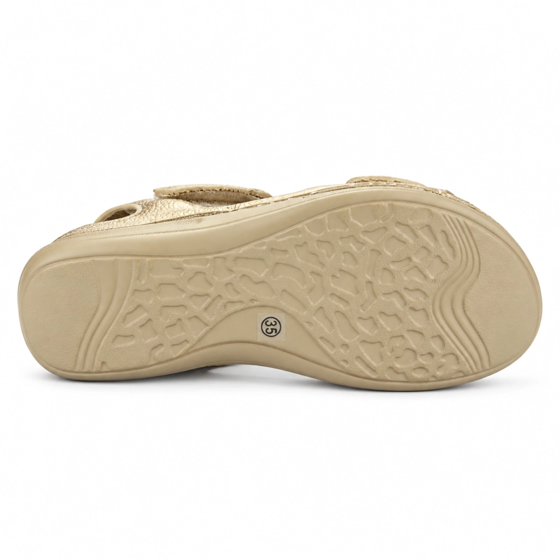 SANDALIA DORADO MUJER CASUAL CHALADA KON - 6
