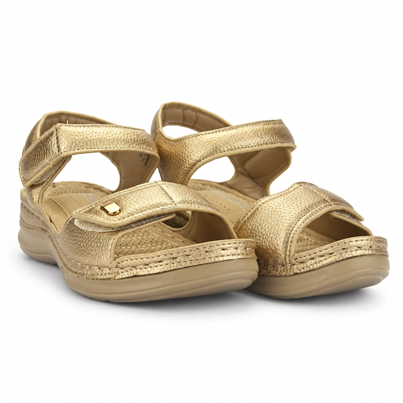 SANDALIA DORADO MUJER CASUAL CHALADA KON - 7