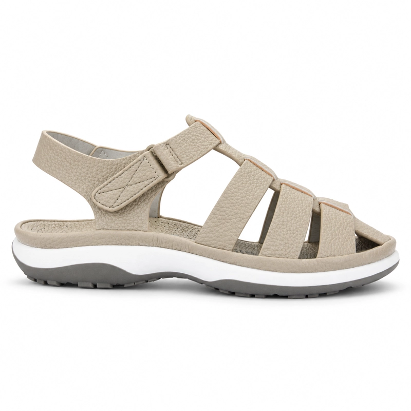 SANDALIA BEIGE MUJER CASUAL CHALADA GRETTA - 1