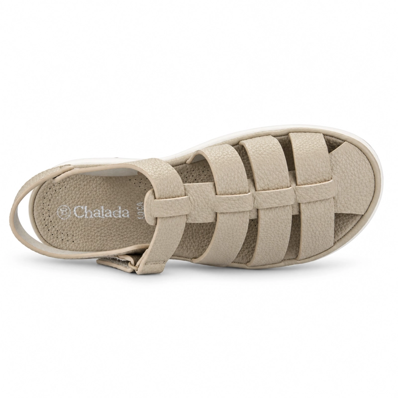 SANDALIA BEIGE MUJER CASUAL CHALADA GRETTA - 5