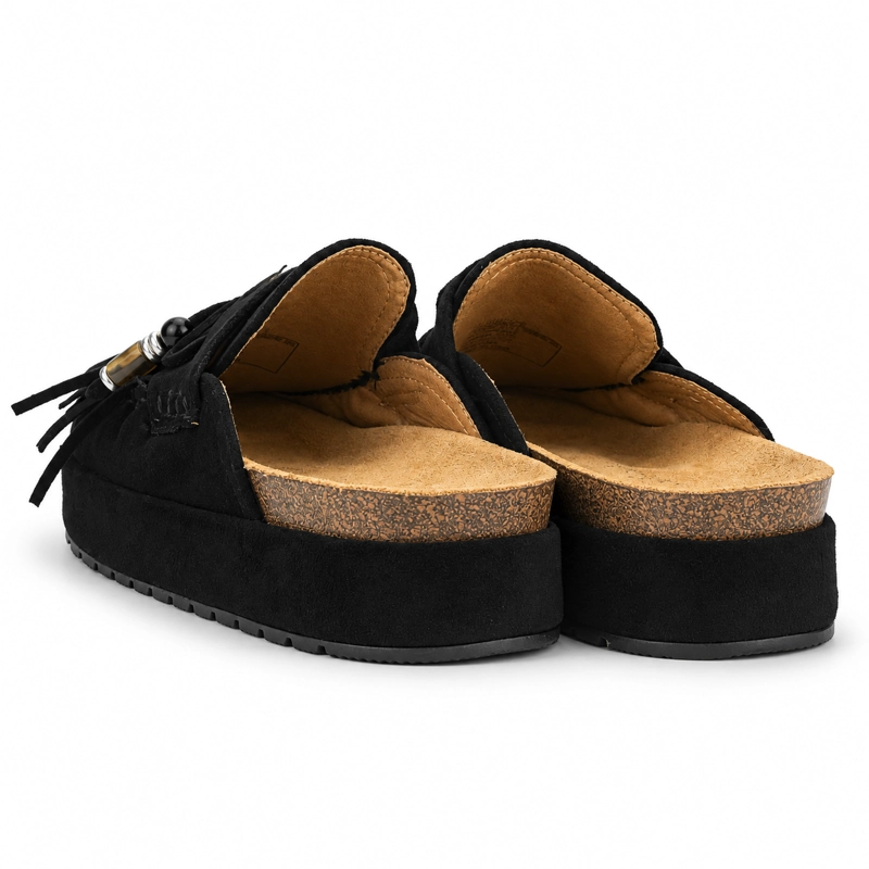 ZUECO NEGRO MUJER CASUAL CHALADA RISCO - 8