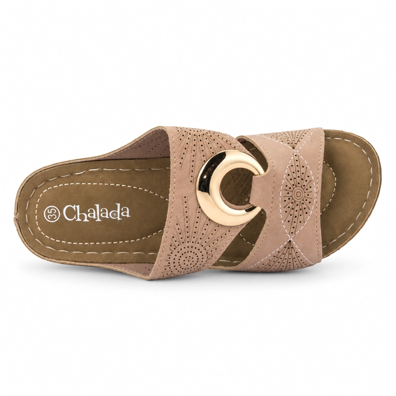 SANDALIA DORADO MUJER CASUAL CHALADA KON - 5