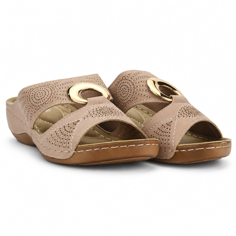 SANDALIA DORADO MUJER CASUAL CHALADA KON - 6