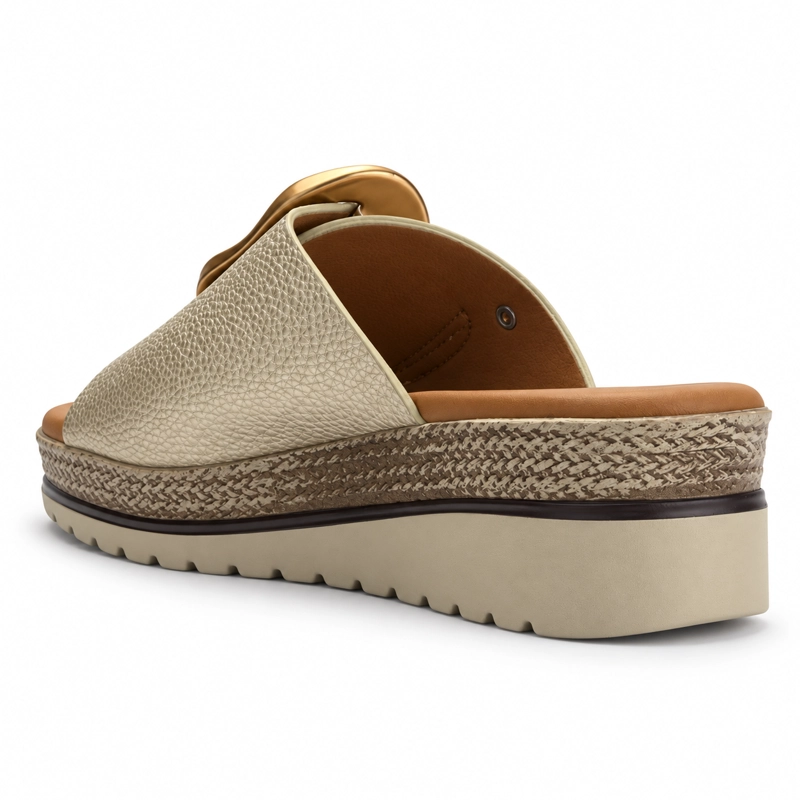 SANDALIA DORADO MUJER CASUAL CHALADA GARDA - 4