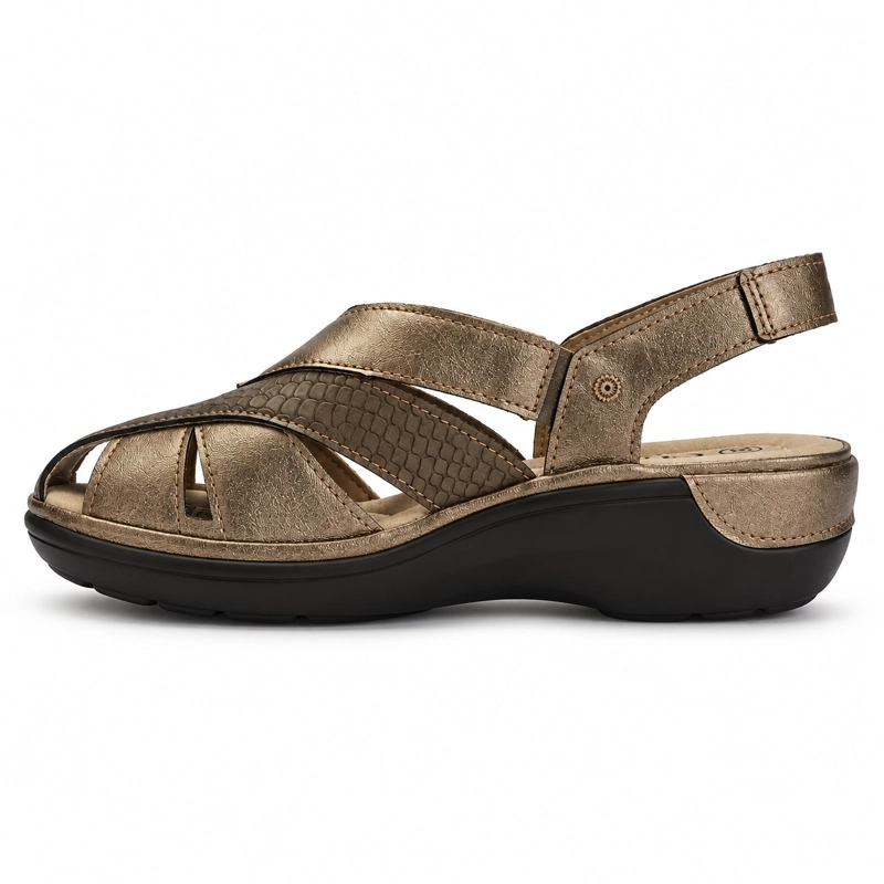 SANDALIA BRONCE MUJER CASUAL CHALADA MESTICO - 2