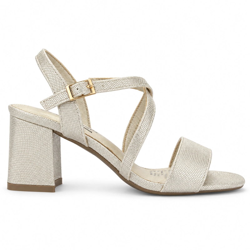 SANDALIA DORADO MUJER CASUAL CHALADA VENDRA - 1
