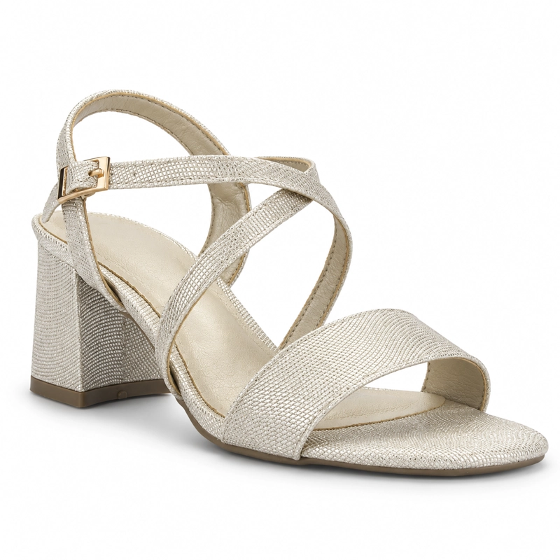 SANDALIA DORADO MUJER CASUAL CHALADA VENDRA - 3