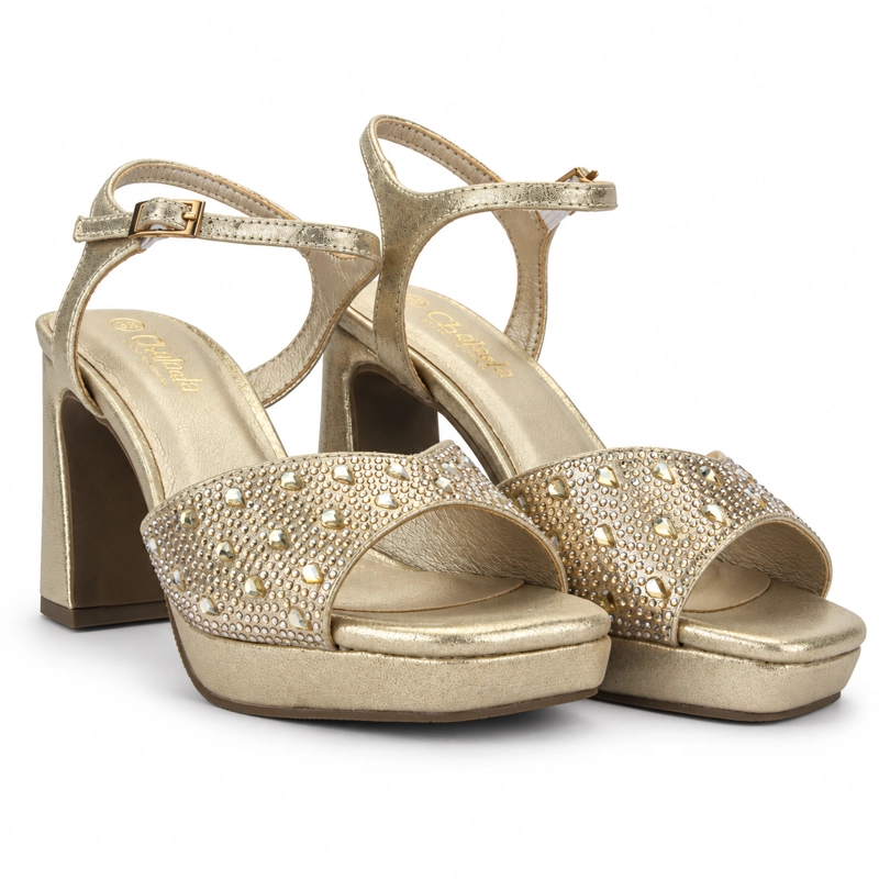 SANDALIA DORADO MUJER CASUAL CHALADA MURELI - 5