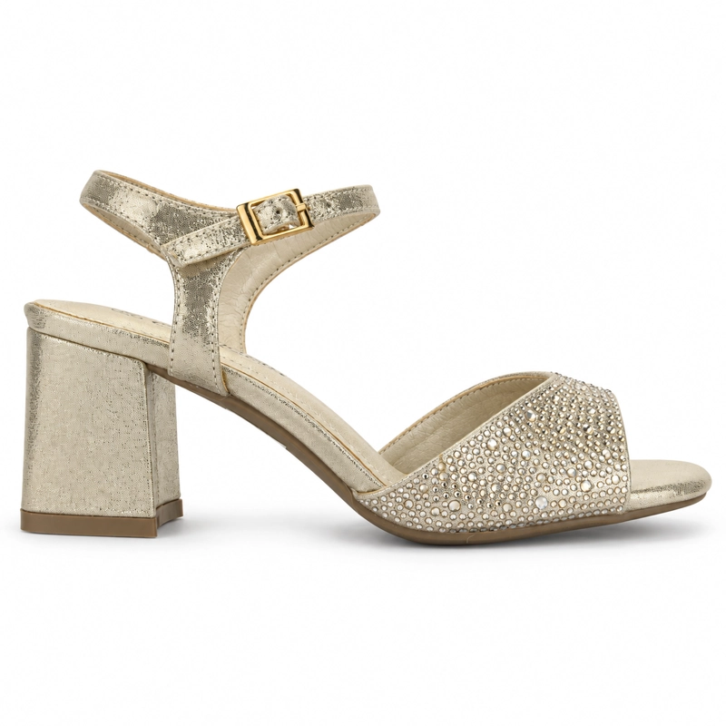 SANDALIA DORADO MUJER CASUAL CHALADA VENDRA - 1