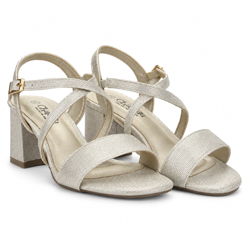 SANDALIA DORADO MUJER CASUAL CHALADA VENDRA - 5