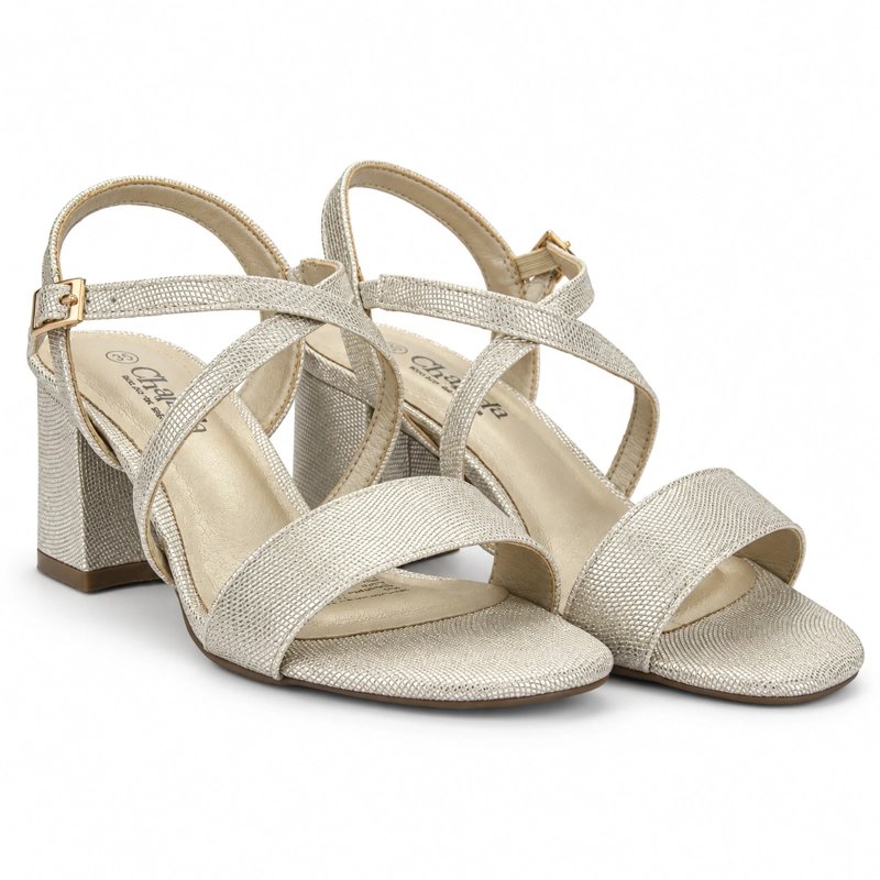 SANDALIA DORADO MUJER CASUAL CHALADA VENDRA - 6
