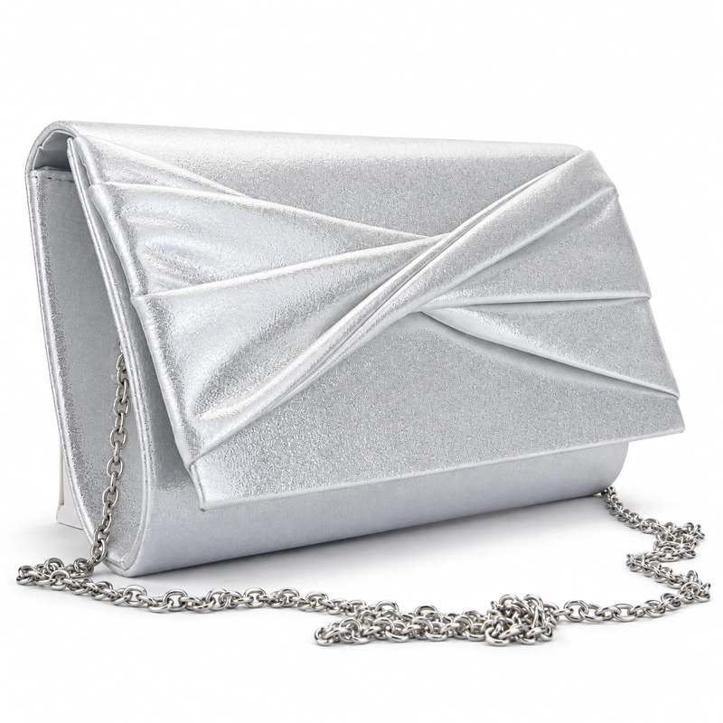CARTERA PLATEADO MUJER MODA CHALADA CARTERA - 4