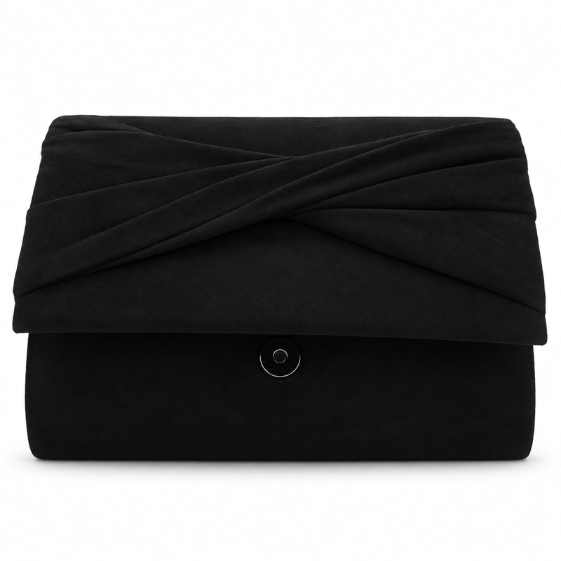 CARTERA NEGRO MATTE MUJER MODA CHALADA CARTERA - 3