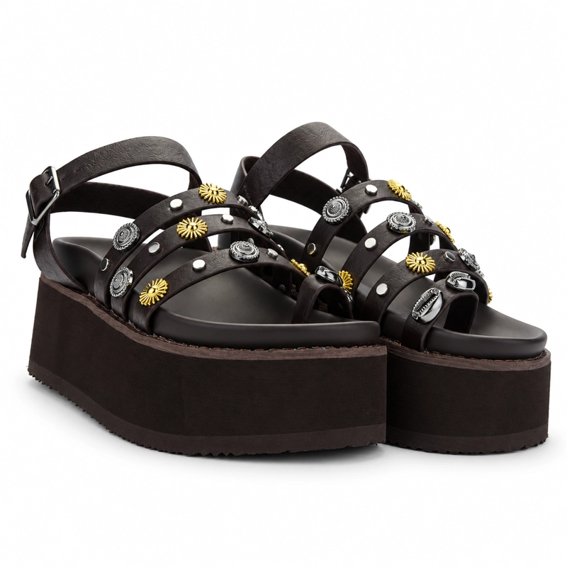 SANDALIA CAFE MUJER CASUAL CHALADA VIRU - 7
