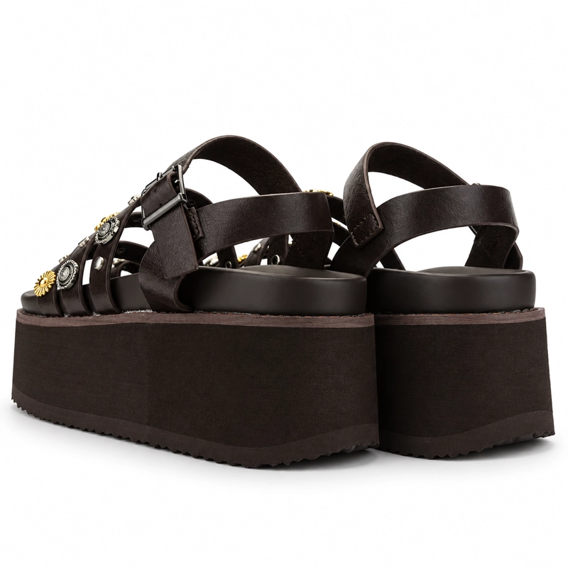 SANDALIA CAFE MUJER CASUAL CHALADA VIRU - 8