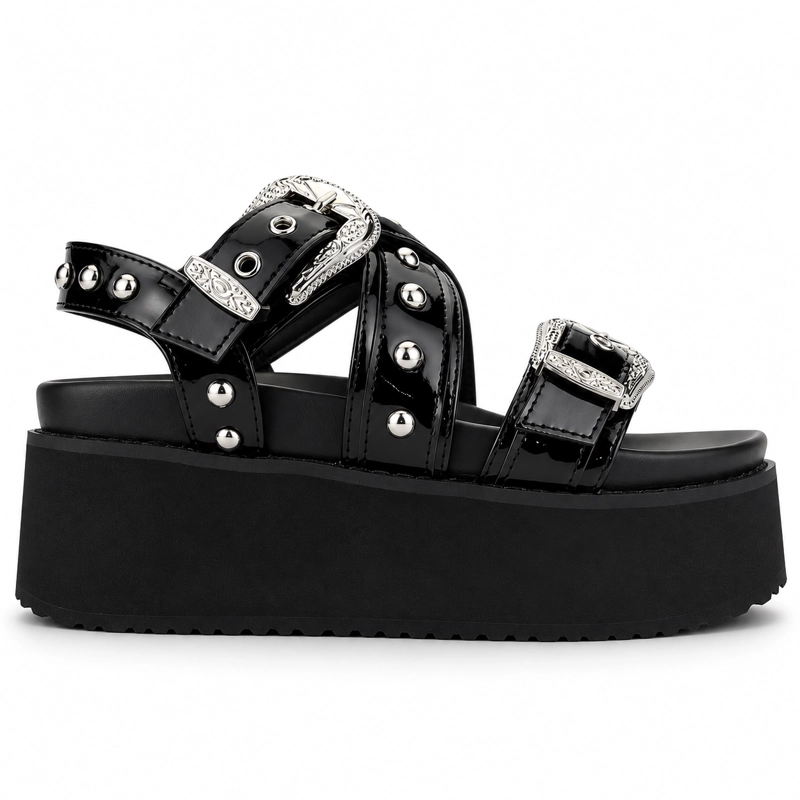 SANDALIA NEGRO MUJER CASUAL CHALADA VIRU - 1