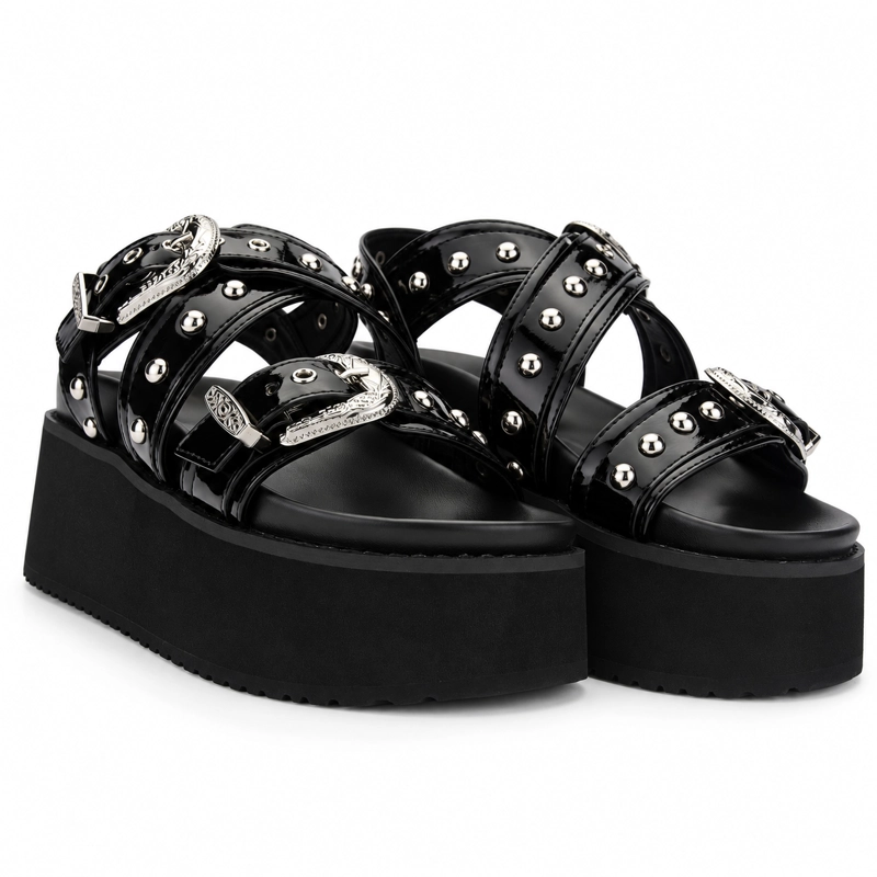 SANDALIA NEGRO MUJER CASUAL CHALADA VIRU - 7