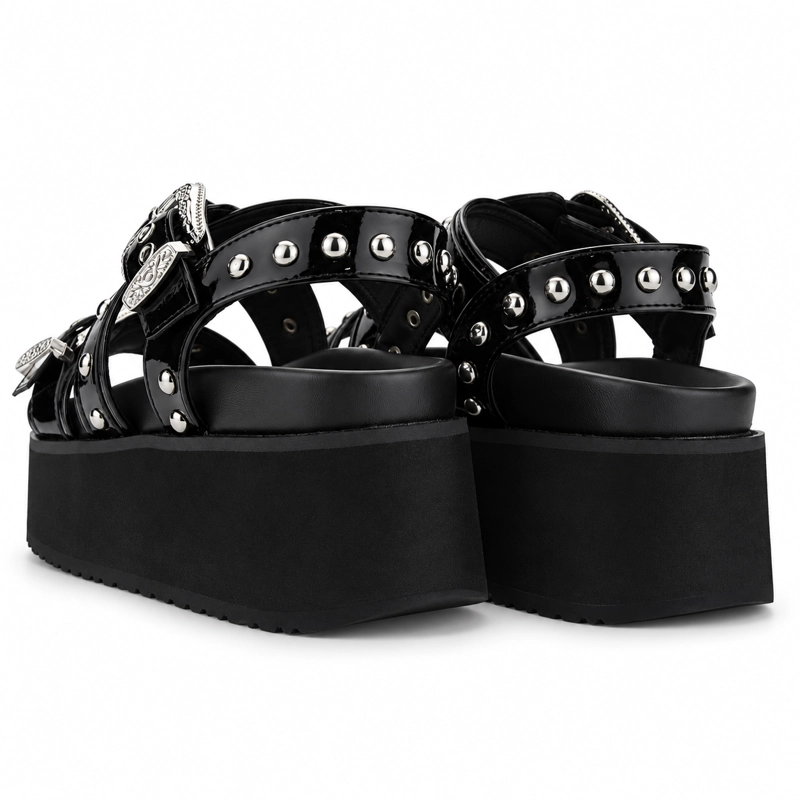 SANDALIA NEGRO MUJER CASUAL CHALADA VIRU - 8