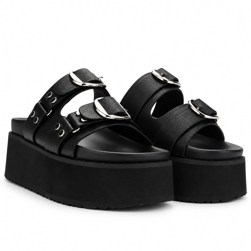 SANDALIA NEGRO MUJER CASUAL CHALADA VIRU - 7