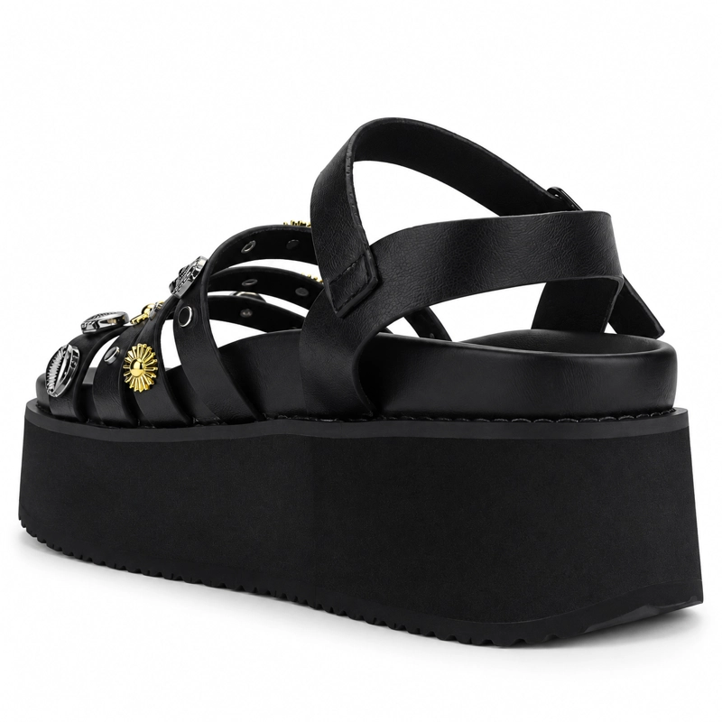 SANDALIA NEGRO MUJER CASUAL CHALADA VIRU - 4