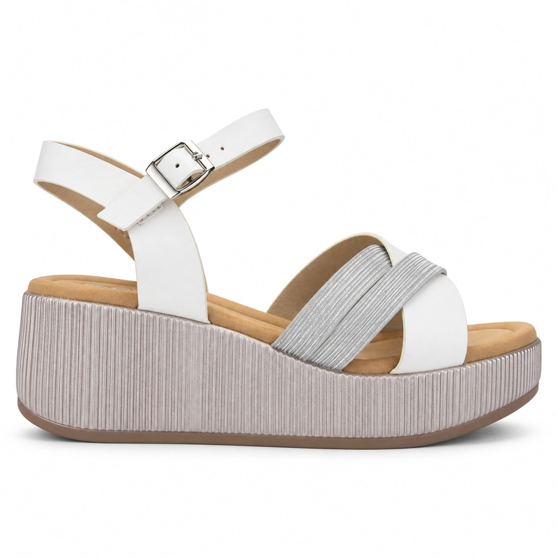 SANDALIA BLANCO MUJER CASUAL CHALADA LIMA - 1