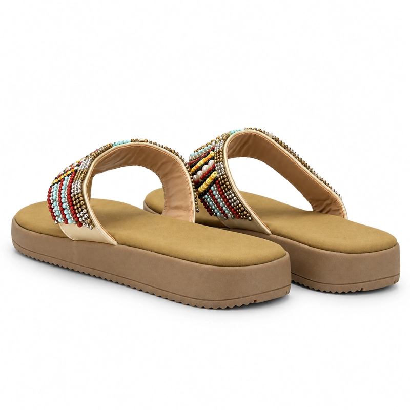 SANDALIA DORADO MUJER CASUAL CHALADA PIAR - 7