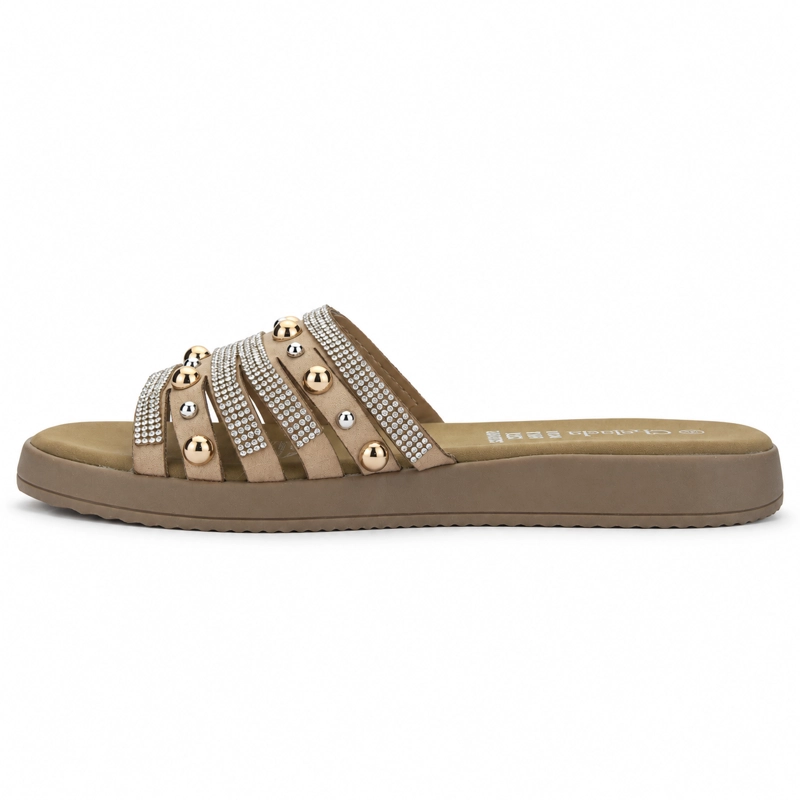 SANDALIA BEIGE MUJER CASUAL CHALADA PIAR - 2