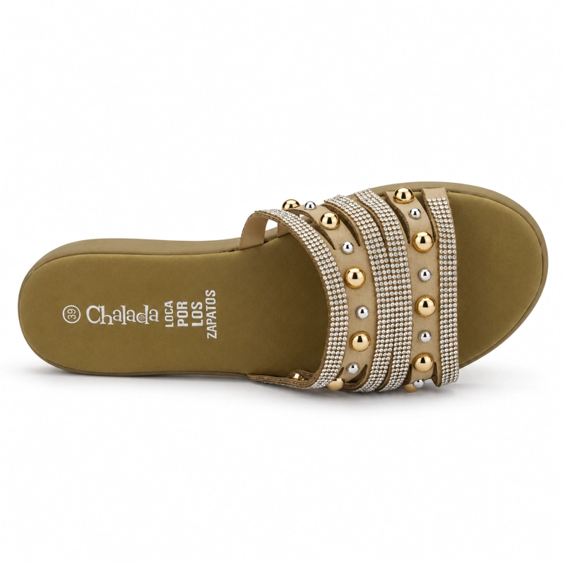 SANDALIA BEIGE MUJER CASUAL CHALADA PIAR - 5