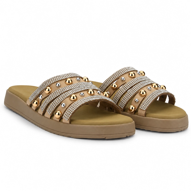 SANDALIA BEIGE MUJER CASUAL CHALADA PIAR - 6