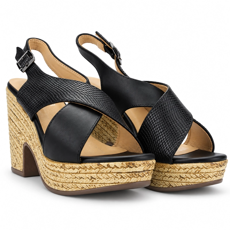 SANDALIA NEGRO MUJER CASUAL CHALADA FELICEH - 5