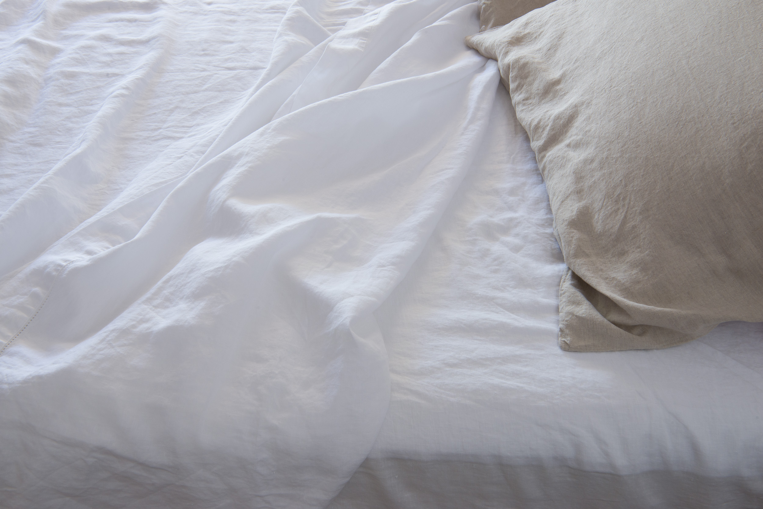 SABANAS DE LINO BLANCA 2 PLAZAS - 2