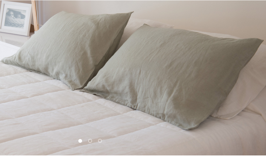 FUNDA ALMOHADA PUROLINO PAR PIEDRA 70 X 50 CM VERDE - 1