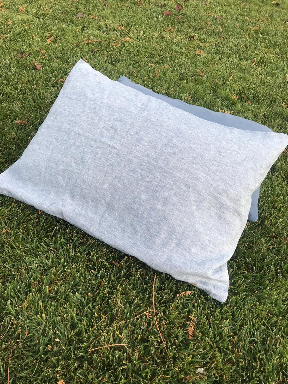FUNDA ALMOHADA PUROLINO PAR JEANS 70 X 50 CM AZUL - 1