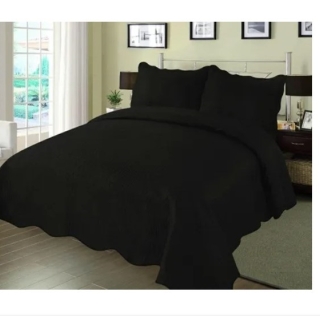 CUBRECAMA QUILT VERANO 1,5 PLAZAS | Negro - 1
