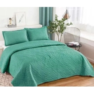CUBRECAMA QUILT VERANO 1,5 PLAZAS | Verde - 1