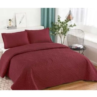 CUBRECAMA QUILT VERANO 2 PLAZAS | Burdeo - 1