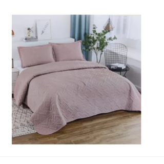 CUBRECAMA QUILT VERANO 1,5 PLAZAS | Rosa - 1