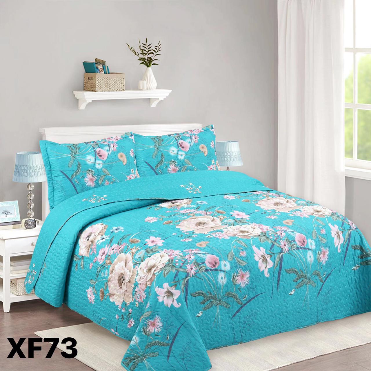 CUBRECAMA QUILT KING HERMOSOS DISEÑOS - 1