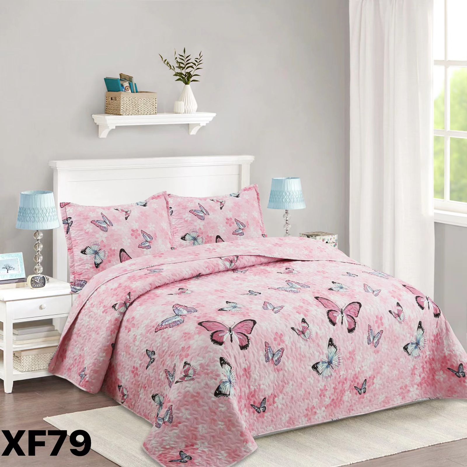 CUBRECAMA QUILT 2 PLAZAS HERMOSOS DISEÑOS - 1