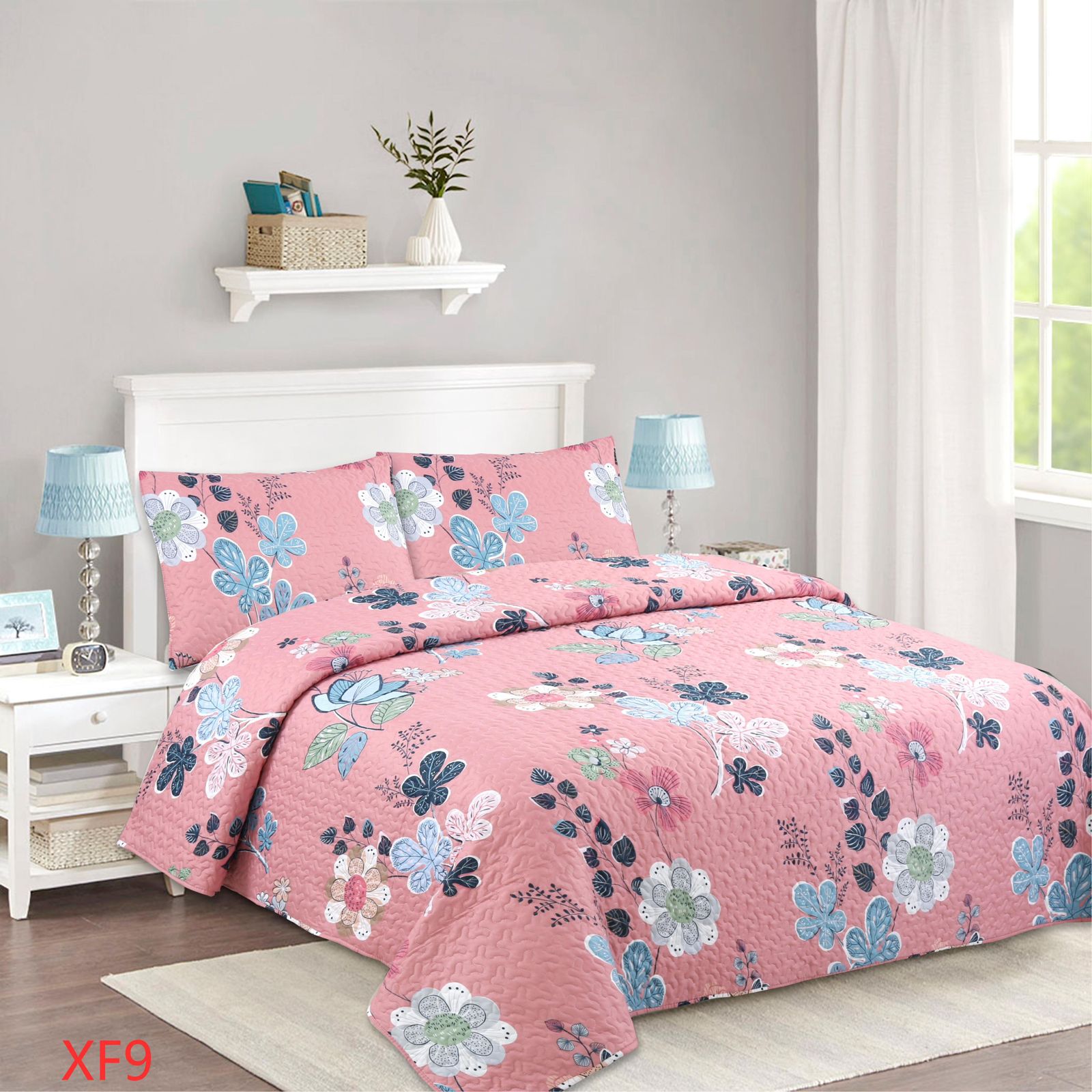 CUBRECAMA QUILT 2 PLAZAS HERMOSOS DISEÑOS - 1
