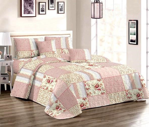 CUBRECAMA 2 PLAZAS MULTICOLOR VERANO QUILT - 1