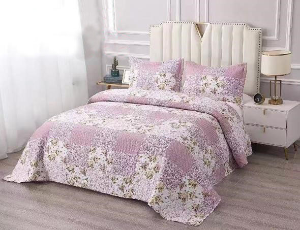 CUBRECAMA 2 PLAZAS MULTICOLOR VERANO QUILT JARDIN - 1