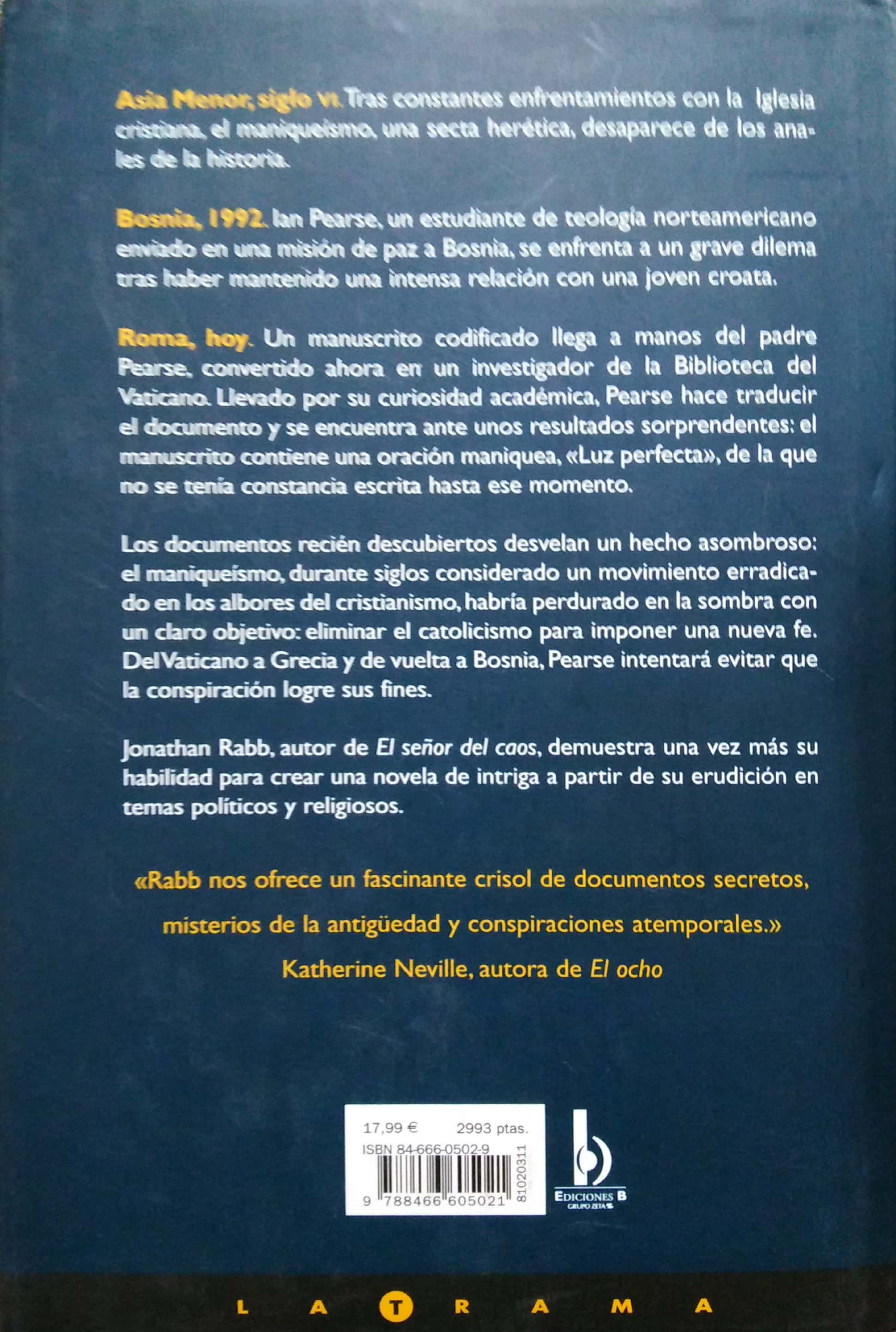 LIBRO LA CONSPIRACIÓN DE LOS HEREJES - RABB, JOANATHAN, RAAB, JONATHAN - 2